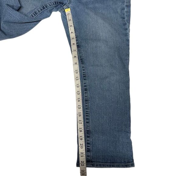 Jordache Jeans Cropped Straight Blue Denim 5 Pocket Zip Button Closure Size 8 - Picture 7 of 14